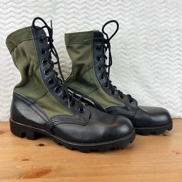Vintage US ARMY Vietnam Era Style Ro-Search OD Jungle Combat Jump BOOTS SIZE 7.5 - Picture 1 of 14